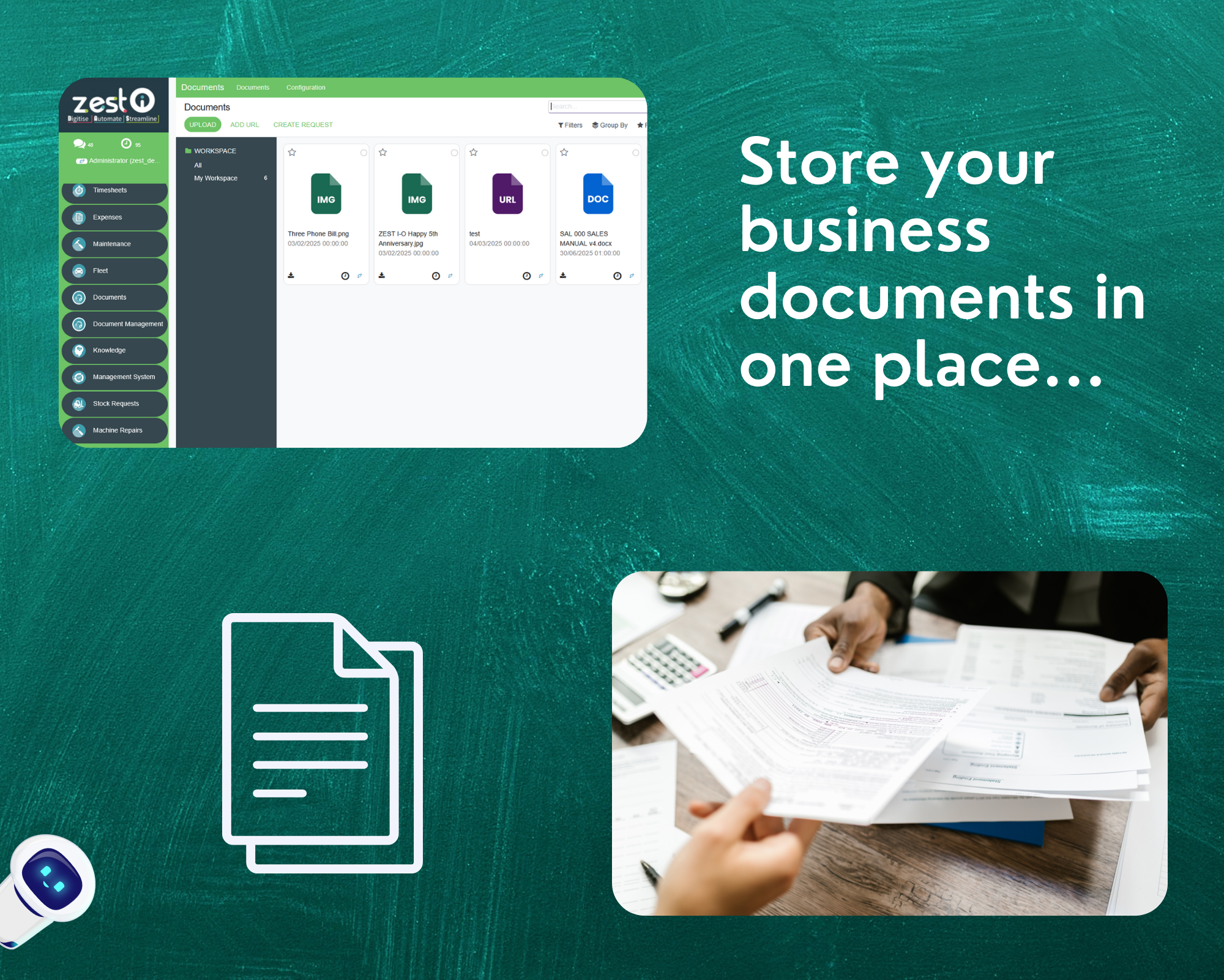 Store your business documents in one place