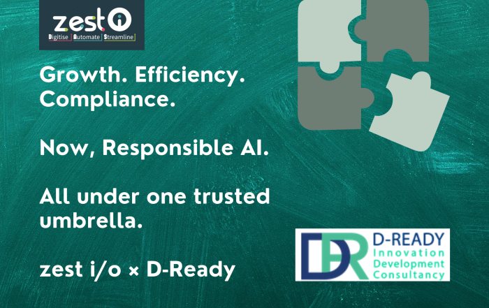 zest i/o and D‑Ready partnership announcement – integrated consultancy and digital solutions for growth, efficiency, compliance, and responsible AI